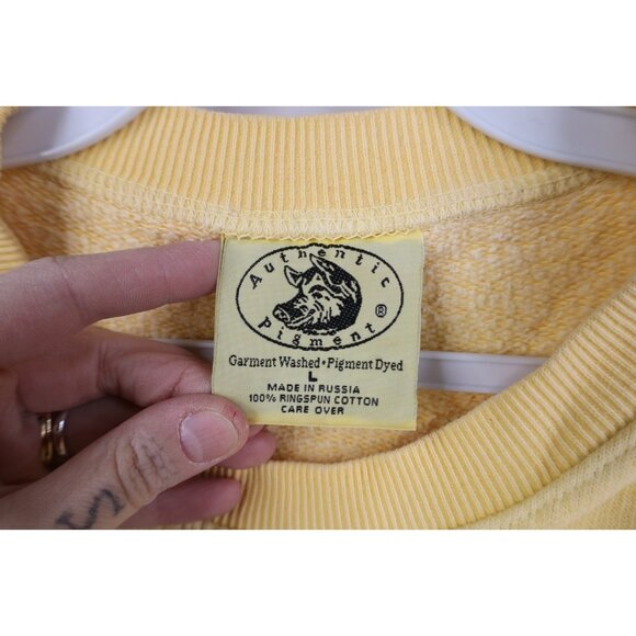 Vtg 90s Streetwear Womens Large Distressed Pigment Dye Virginia Beach Sweatshirt - Picture 13 of 16